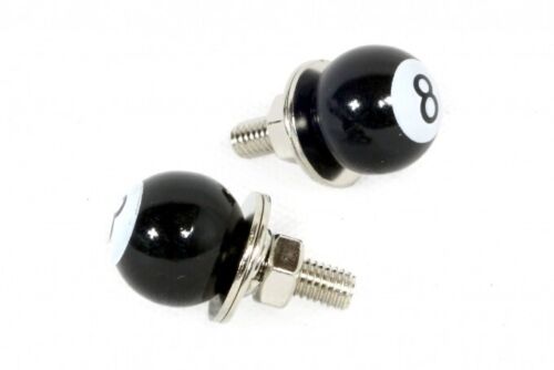 Kennzeichenschrauben 8 Ball Billard custom Black Eight 2 Stück